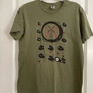 Comfort Color Green Color Cotton T-Shirt Men Size Medium